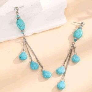 Beaded Turquoise Earrings